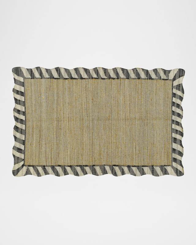 Jute Scalloped Rug, 5' x 8'